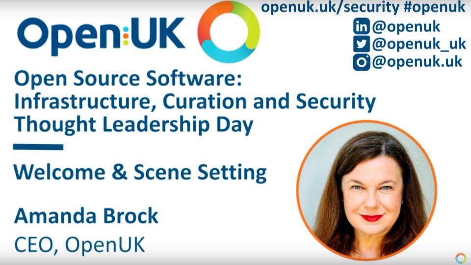 OpenUK Thought Leadership Day London, Keynote, “Thought Leadership Day Welcome Address”, London